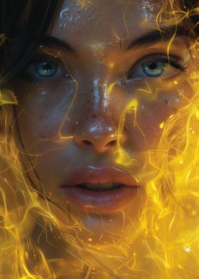 Fantasy Woman Yellow Light