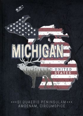 Michigan Map United States