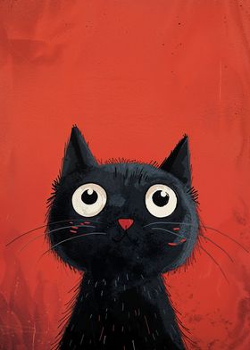 Curious Black Cat