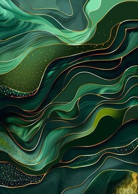 Abstract Emerald River