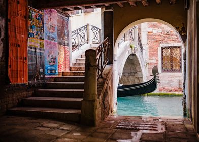 Canal and gondola Venice