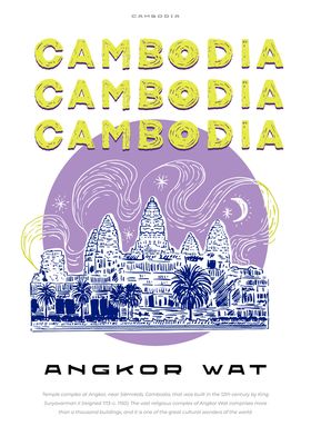Cambodia big city poster