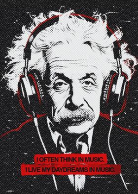 Headphones Albert Einstein
