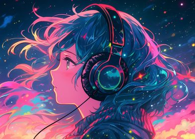Headphones girl