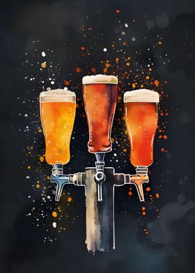 Triple Beer Tap