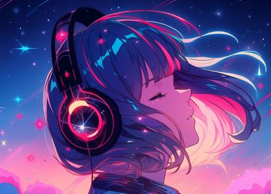 Headphones girl