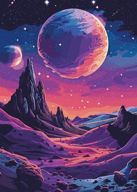 Space SciFi landscape