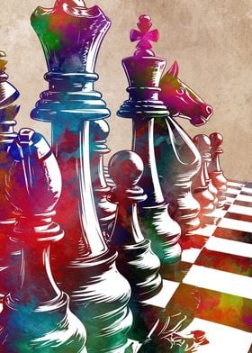 Chess sport art