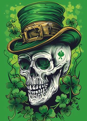 Skull St Patricks Day