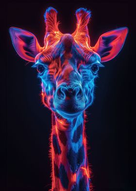 Neon giraffe