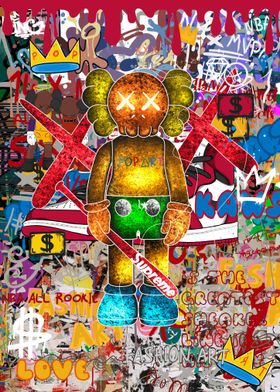 Kaws graffiti art