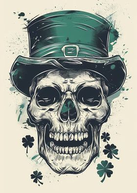 Skull St Patricks Day Hat