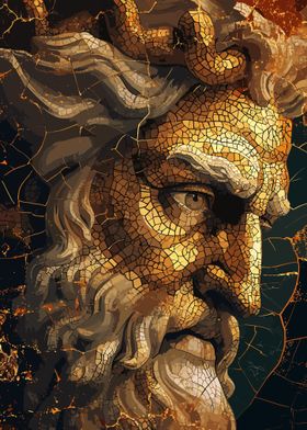 Zeus God Mosaic