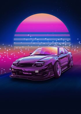 Nissan 240SX Synthwave