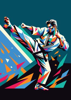 Taekwondo wpap pop art