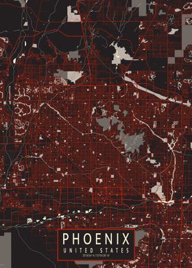 Phoenix City Map Vector
