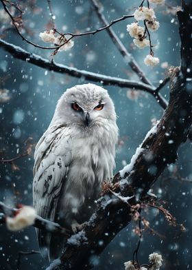 snowy white owl