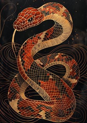 Golden Cobra Snake