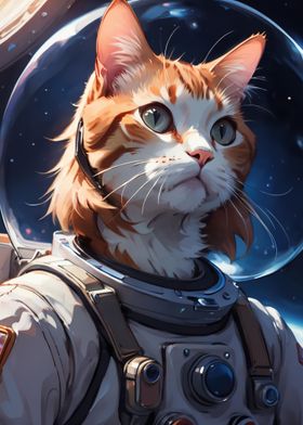 cat space art