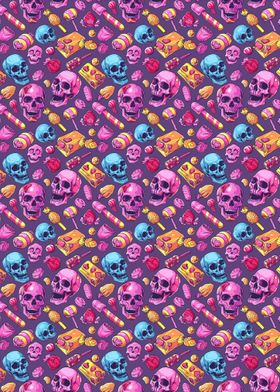 Pattern Skulls With Candy