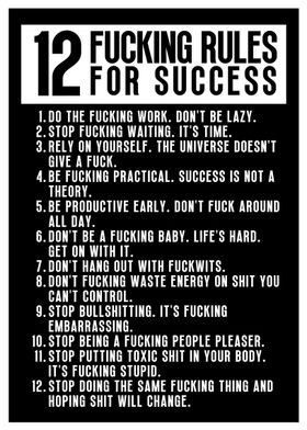 12 Fucking Rules Success