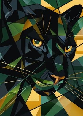 Cubist Black Panther