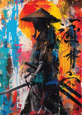 Samurai Abstract Pop Art