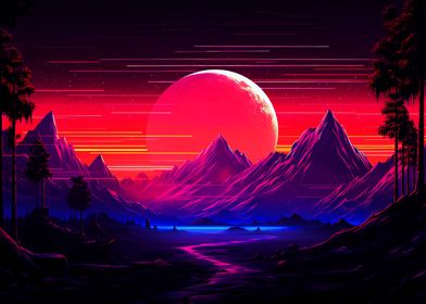 Retrowave Landscape