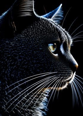Black Circular Cat