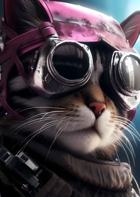 Cyberpunk Cute Cat