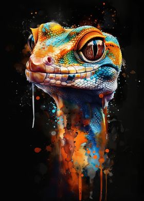 Gecko Watercolor