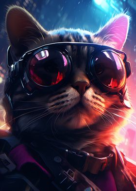 Cyberpunk Cute Cat