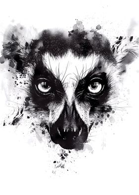 Lemur Watercolor