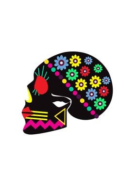 Mexican colorful skull sid
