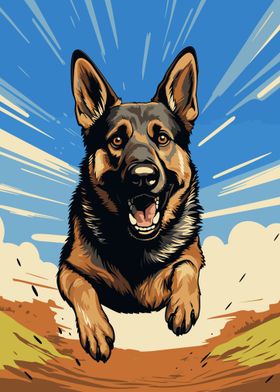 German Shepherd Vector