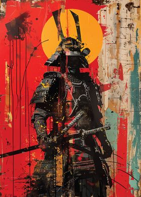 Abstract Samurai Poster