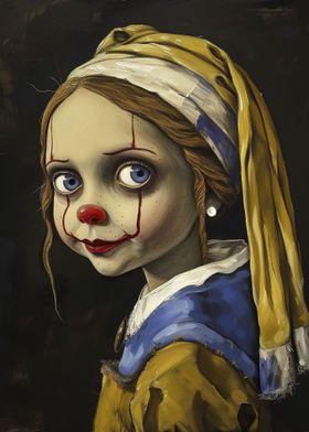 Clown With Pearl Earring 