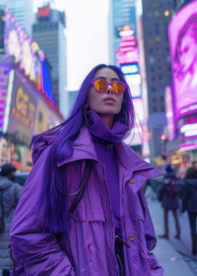 Girl Purple in City