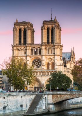 Notre Dame sunset Paris