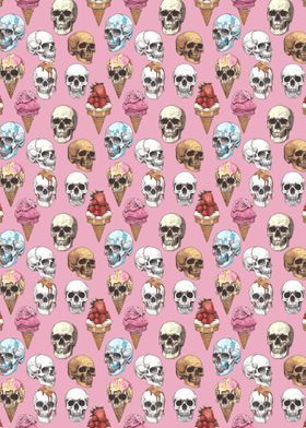 Skulls Ice Creams Pattern