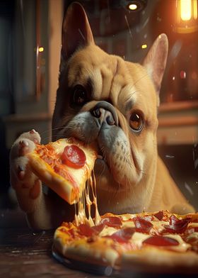 French Bulldog Pizza