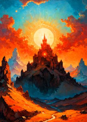 Magic Sunset Dawn Castle