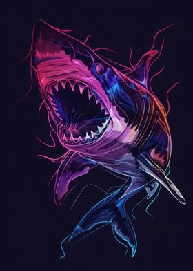 Shark Neon Animal