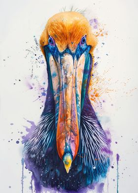Pelican Watercolor