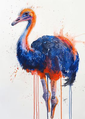 Ostrich Watercolor