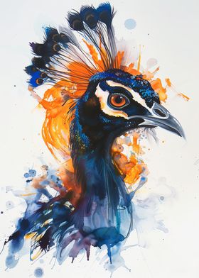 Peacock Watercolor