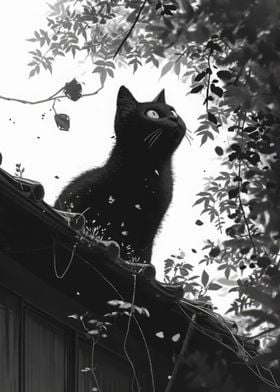 Black Cat Painting