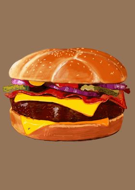 Hamburger Watercolor