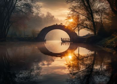 Sunset Serenity Bridge