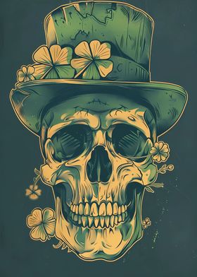 Skull St Patricks Day
